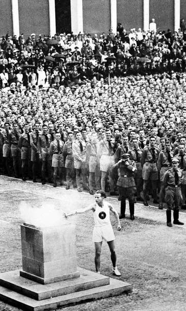 Olympic torch relay began in 1936 at Hitler's Berlin Games